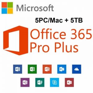 Office 365 Professional Plus for Business & Professional Use (5 PC/Mac+5TB OneDrive)
